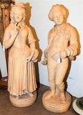 Two Simulated Terra Cotta Figures