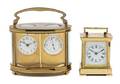 Two French Brass Carriage Clocks
