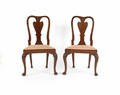 Pair of George II mahogany dining chairs