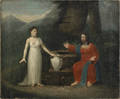 New York oil on canvas Biblical scene of Rebecca at the Well