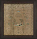 Chester County Pennsylvania silk on linen sampler dated
