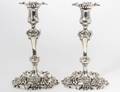 PAIR OF TIFFANY  CO SILVER PLATED CANDLESTICKS