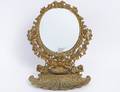 GILT CAST IRON DRESSING MIRROR