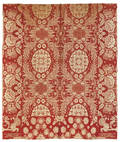 Pennsylvania red and white jacquard coverlet