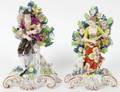 PAIR OF CHELSEA PORCELAIN BOCAGE FIGURES