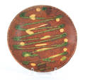 Pennsylvania redware plate attributed to Joseph S Henne 19th c