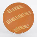 Pennsylvania redware pie plate 19th c