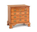 Chippendale style cherry bachelors chest