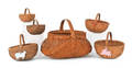 Six woven baskets