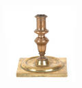 Dutch brass and bell metal candlestick