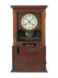 Cincinnati Time Recorder clock with movement by Seth Thomas