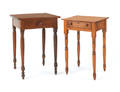 Two Sheraton cherry onedrawer stands