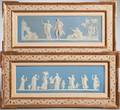 Pair of Wedgwood Solid Light Blue Jasper Plaques