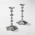 Pair of George II Sterling Silver Candlesticks