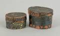 Two small wallpaper boxes mid 19th c