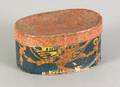 Small oval wallpaper box 19th c