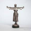 After Emmanuel Fremiet French 18241910 Barbedienne Silvered Bronze Figure of Credo