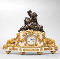 Marble and Bronze Mantel Clock