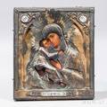 Russian Icon Depicting the Madonna and Child