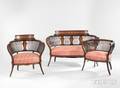 Edwardian Inlaid Mahogany Threepiece Salon Suite