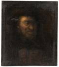 Dutch School 17th Century Style Bust of a Man in the Style of Rembrandt