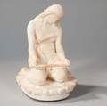 Continental School 19th Century Marble Figure of a Kneeling Woman