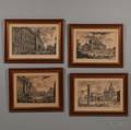 Giovanni Battista Piranesi Italian 17201778 Four Framed Prints Veduta della Basilica di SGiovanni Laterano Veduta della vasta F