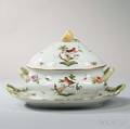 Herend Porcelain Rothschild Bird Pattern Soup Tureen and Underdish