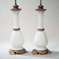 Pair of Giltbronzemounted Opaline Glass Lamp Bases