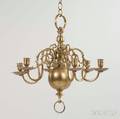 Sixlight Brass Chandelier