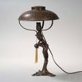Bronze Art Nouveau Figural Lamp