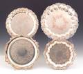 Two silver plated trays