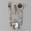 Fiftysix Pieces of Whiting Lily Pattern Sterling Silver Flatware