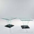Pair of Glasstop Occasional Tables