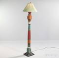 Polychrome Painted Post Lamp