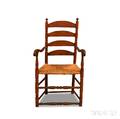 Turned Maple Ladderback Armchair