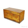 Export Brassbound and Inlaid Teak Chest