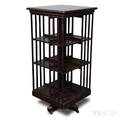 Late Victorian Mahogany Threetier Revolving Bookcase