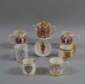 Eight Ceramic Royal Commemorative Vessels