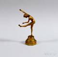 Art Decostyle Goldpainted Resin Figure of a Dancing Woman