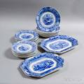 Twenty Shaws Blue Peruvian Horse Hunt Transferdecorated Dishes
