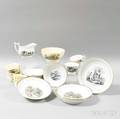 Twenty Staffordshire Transferdecorated Tableware Items