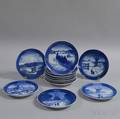 Twelve Royal Copenhagen Porcelain Christmas Plates