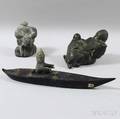 Three Eskimo Soapstone Carvings