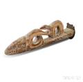 Large New Guinea Carved Wood Canoe Prow