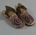 Pair of Cheyenne Beaded Hide Moccasins