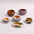 Six Paiute Beaded Baskets
