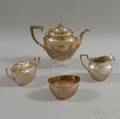 Fourpiece Fisher Queen Anne Sterling Silver Tea Set