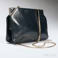 Judith Leiber Black Leather Evening Bag