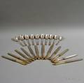 Twelve Gorham Sterling Silver Dinner Knives and Ten Silverplated Tablespoons
